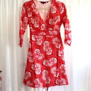 Flattering Boden faux-wrap cotton dress 12R